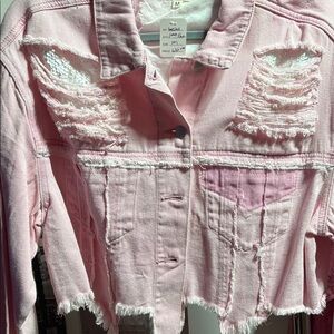 Love Denim Jacket - Candy Pink